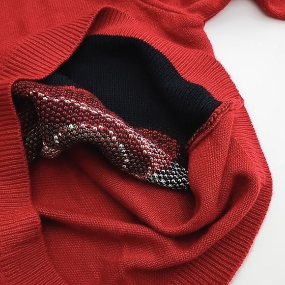 GMI Women's Ugly Christmas Sweater Knit Red Snow Globe Snowman Crew Neck Sz M/L - Picture 5 of 9